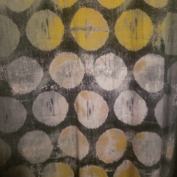 LagenLook Alembika Yellow Gray Asymmetric Tank Dress Free Black Top Womens Sz S - Picture 11 of 16